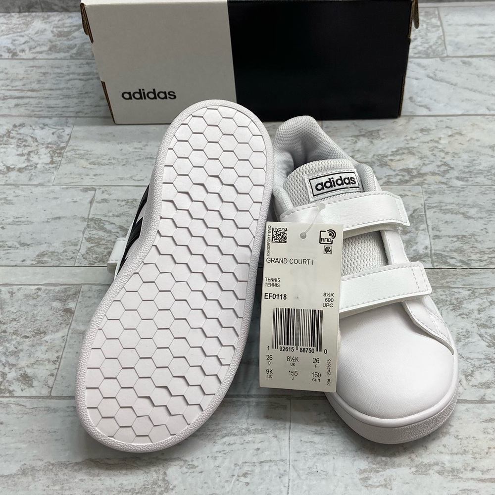 Adidas toddlers unisex Grand Court shoes - Picture 4 of 16
